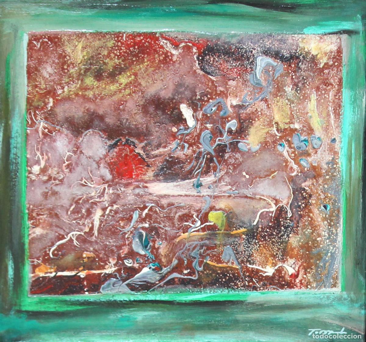 Arte: JOSE FRANCISCO ARIAS TORRADO (XX) TECNICA MIXTA SOBRE TEBLAX TITULADO COQUILAGE. A&Ntilde;O 2001