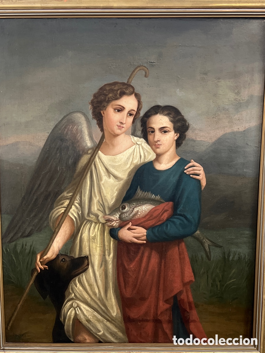Kunst: PINTURA &Oacute;LEO, IMAGEN DE TOB&Iacute;AS Y ARC&Aacute;NGEL RAFAEL