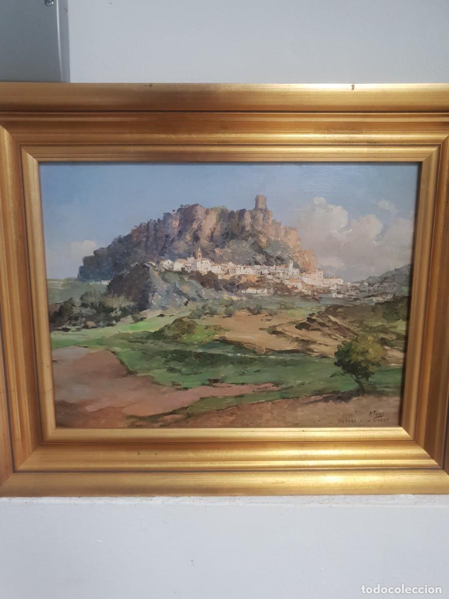 Arte: Manuel Fern&aacute;ndez oleo sobre tabla pintor de carmona- Zahara de la sierra