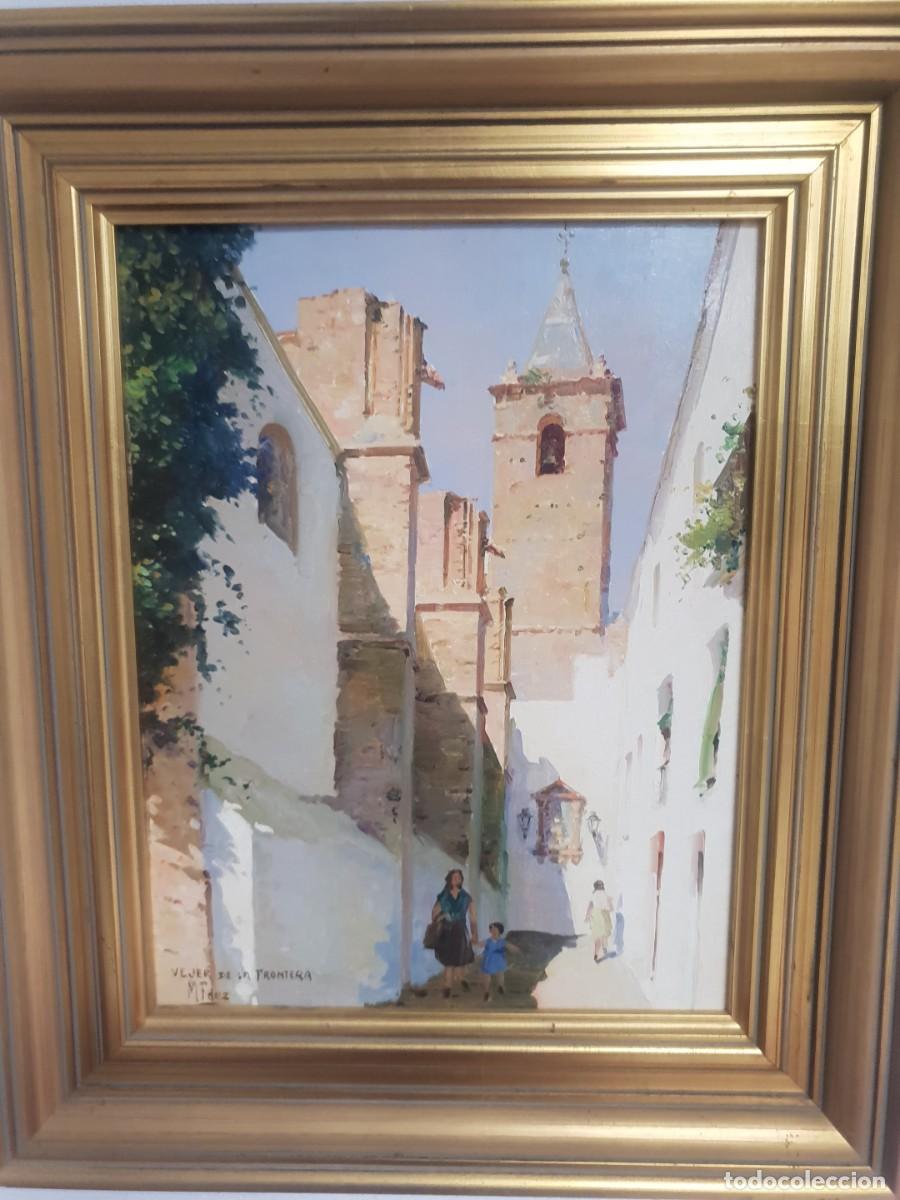 Arte: Manuel Fern&aacute;ndez oleo sobre tabla pintor de carmona- vejer de la frontera