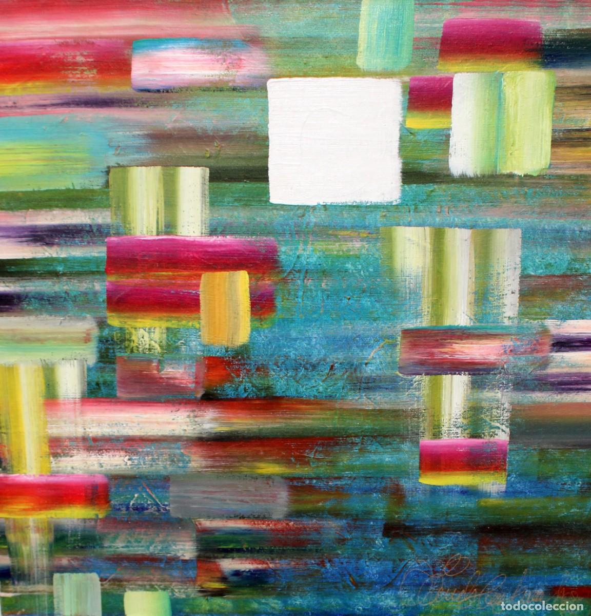 Arte: AUTORIA DESCONOCIDA (SIGLO XX) OLEO SOBRE TELA. 100 X 100 CM. ARQUITECTURA DEL COLOR