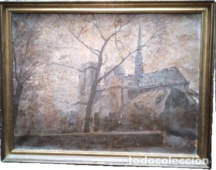Kunst: Gabriel Dufaux (1879&ndash;1938): Vista postimpresionista de la Catedral de Notre Dame de Par&iacute;s.