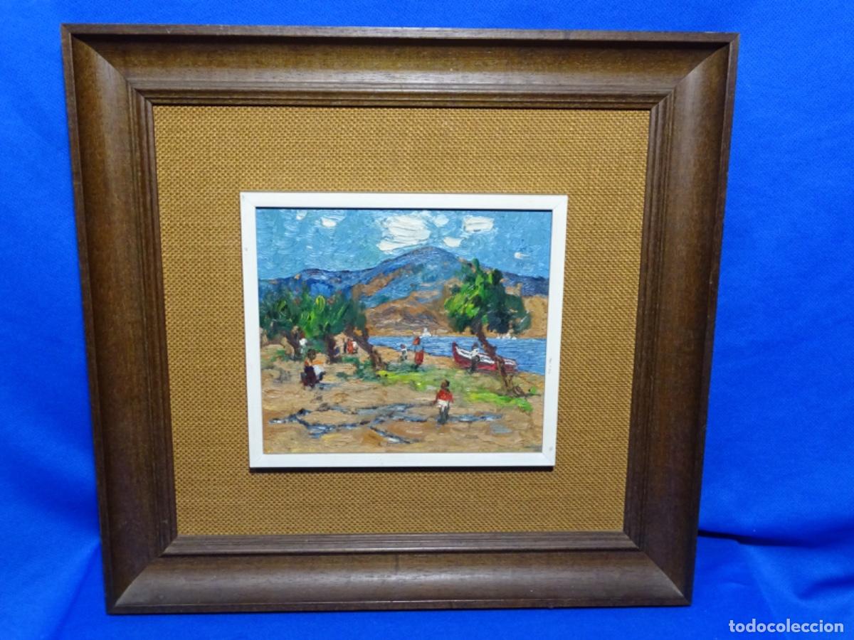 Arte: &Oacute;LEO TABLEX ANONIMO DE ESCUELA CATALANA. PAISAJE COSTA BRAVA. GALER&Iacute;A PROCER. BUEN TRAZO.