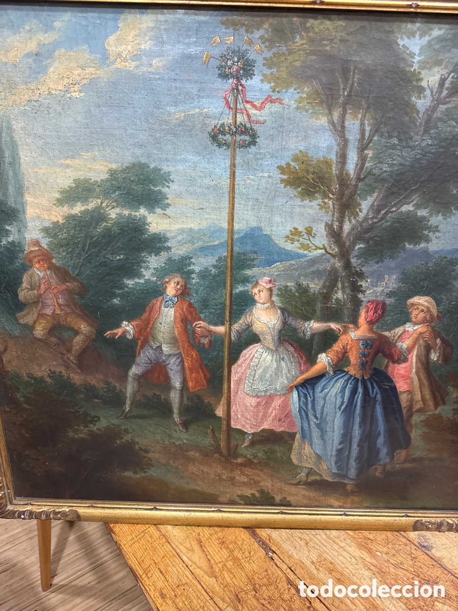 Arte: Bonito lienzo del S. XVIII franc&eacute;s - Foto 3