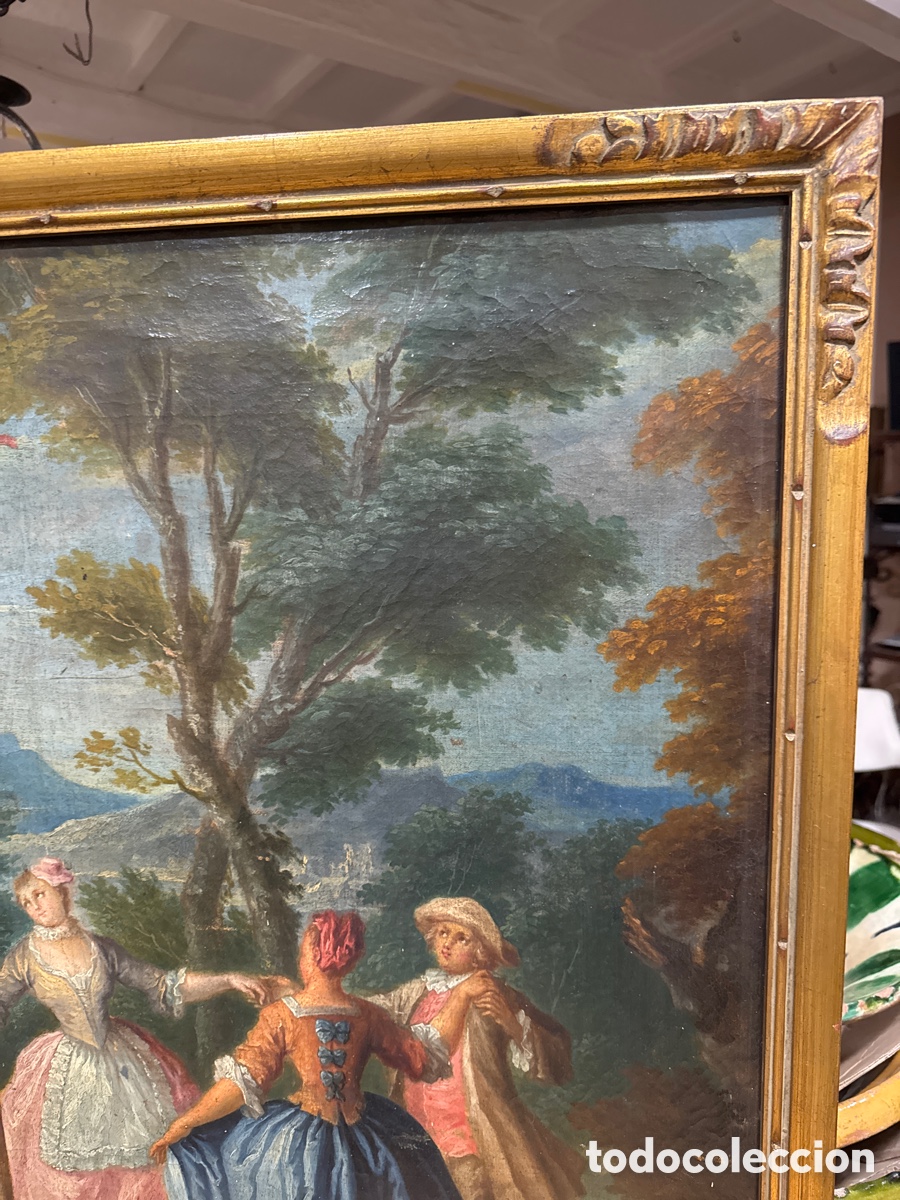 Arte: Bonito lienzo del S. XVIII franc&eacute;s - Foto 5