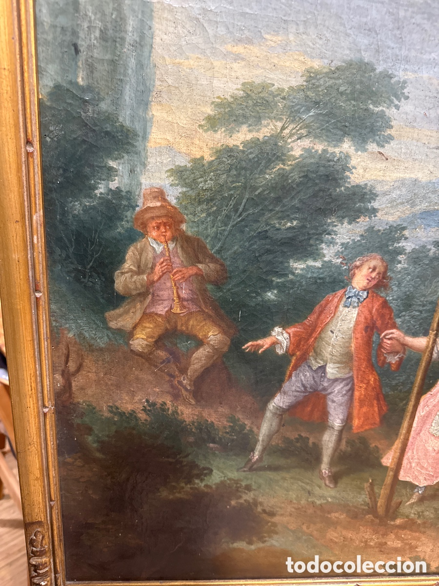 Arte: Bonito lienzo del S. XVIII franc&eacute;s - Foto 6
