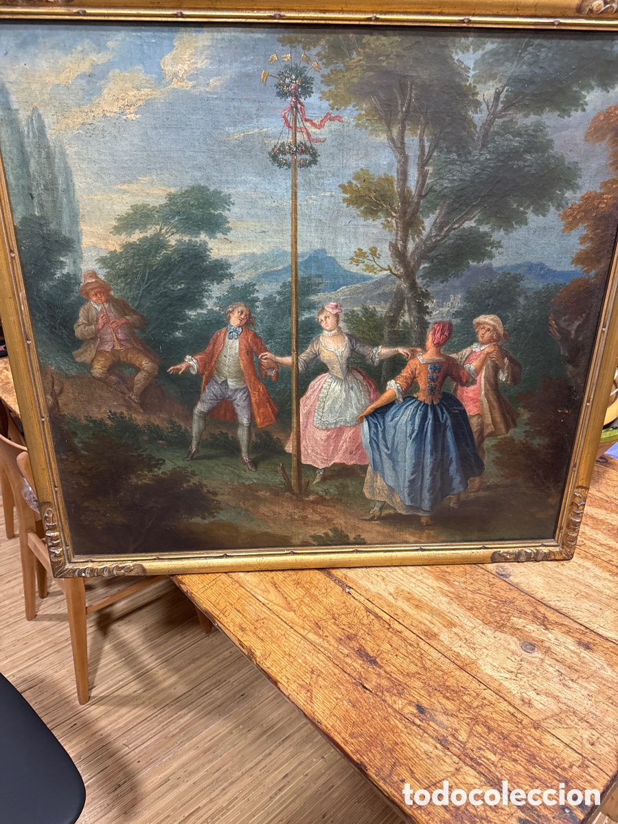 Arte: Bonito lienzo del S. XVIII franc&eacute;s - Foto 7