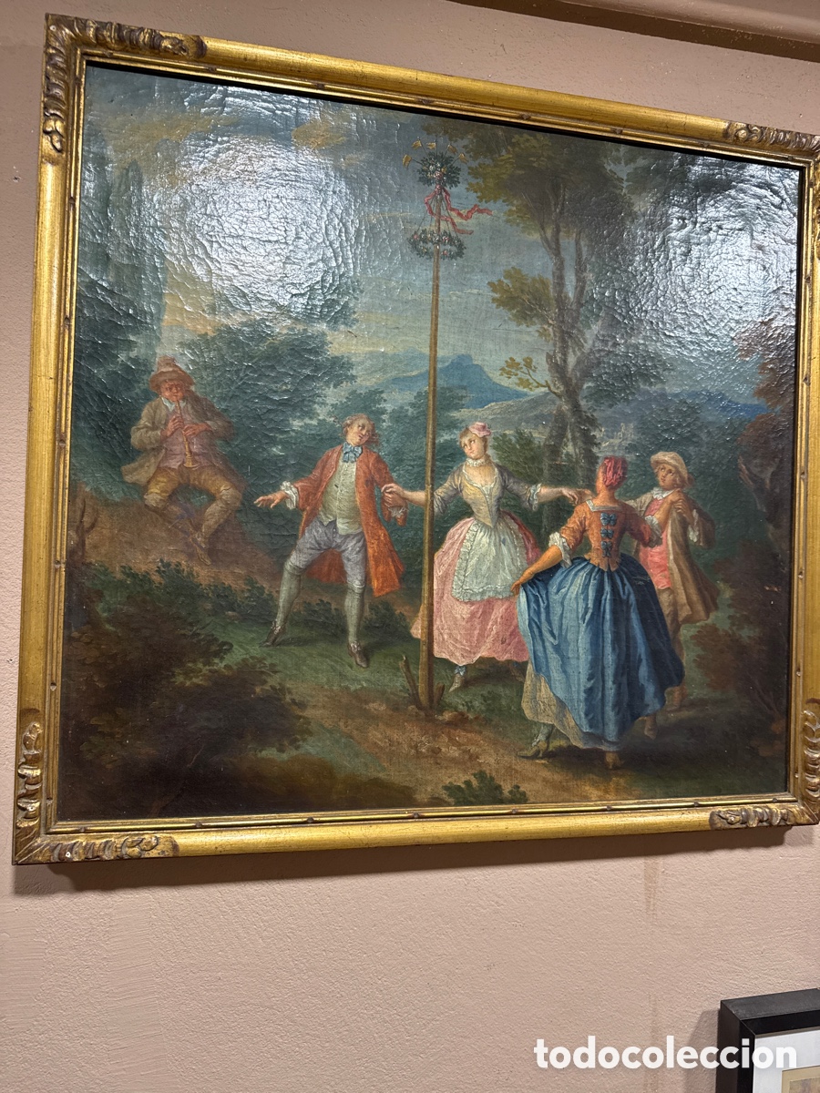 Art: Bonito lienzo del S. XVIII franc&eacute;s