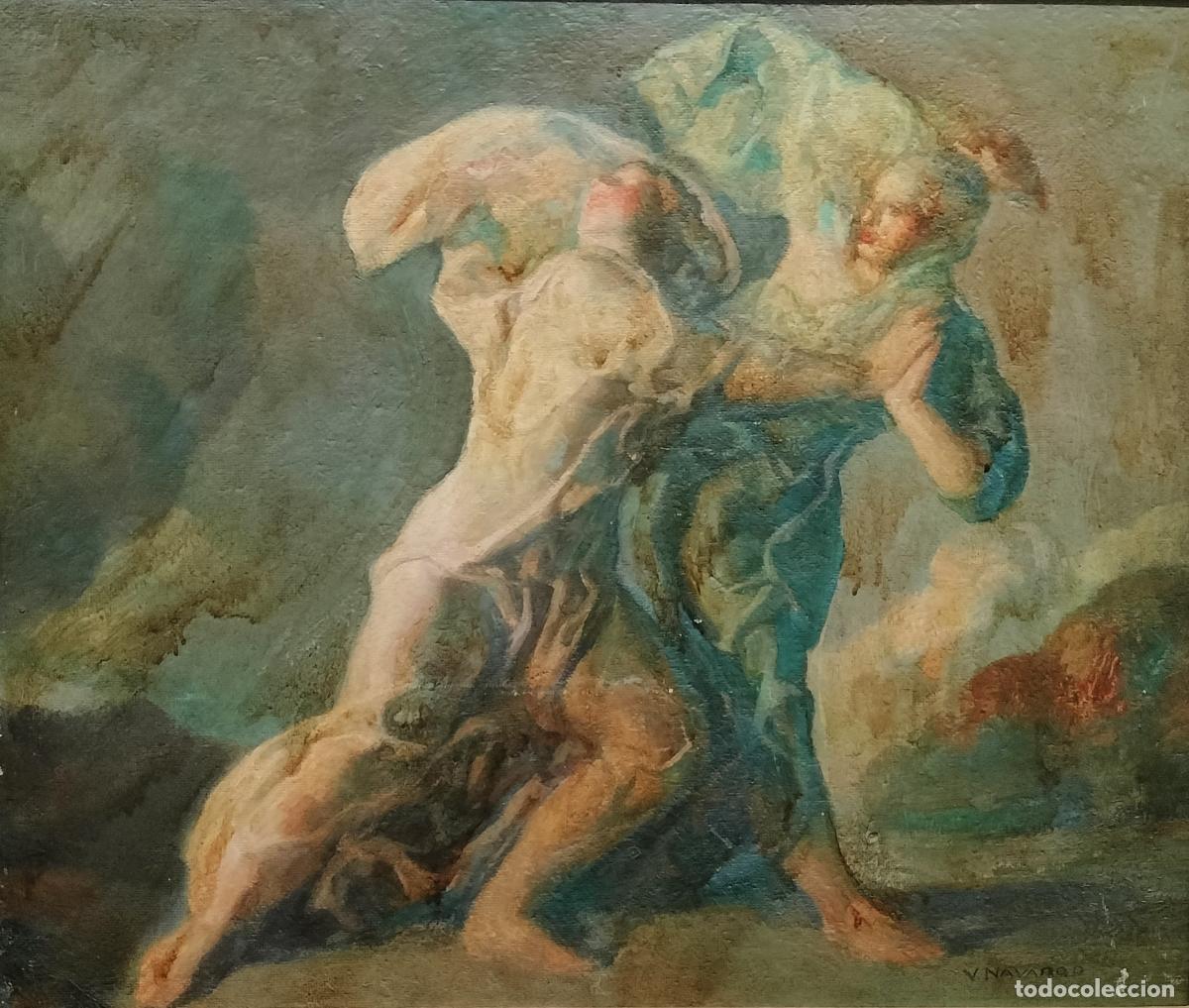 Arte: ESCENA MITOL&Oacute;GICA. VICENTE NAVARRO ROMERO. &Oacute;LEO SOBRE LIENZO. ESPA&Ntilde;A. SIGLO XX.