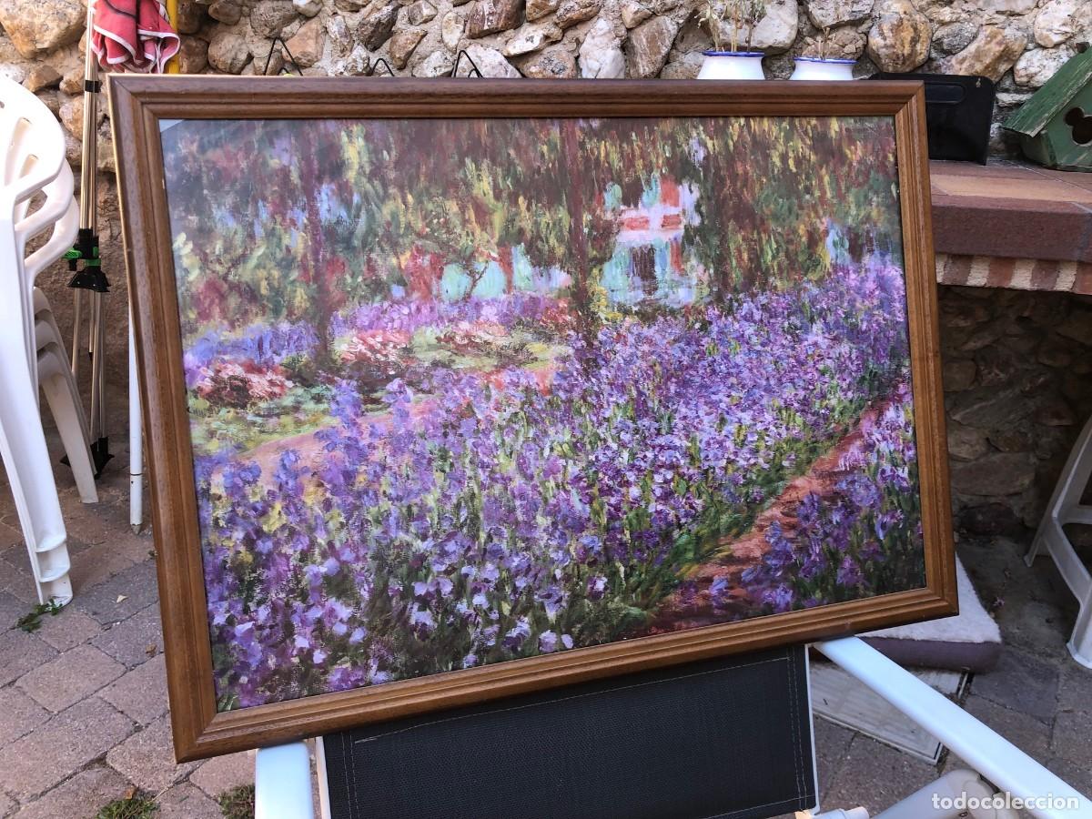 Arte: Copia &oacute;leo de Lirios en jard&iacute;n, de C. Monet.