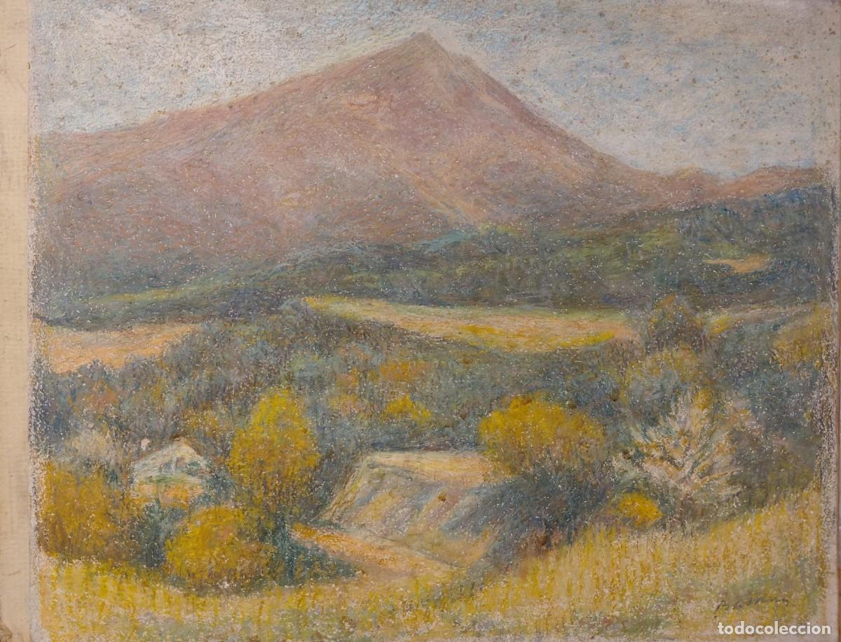 Kunst: Firma ilegible (s.XX). Montseny (1960). T&eacute;cnica mixta sobre cart&oacute;n.