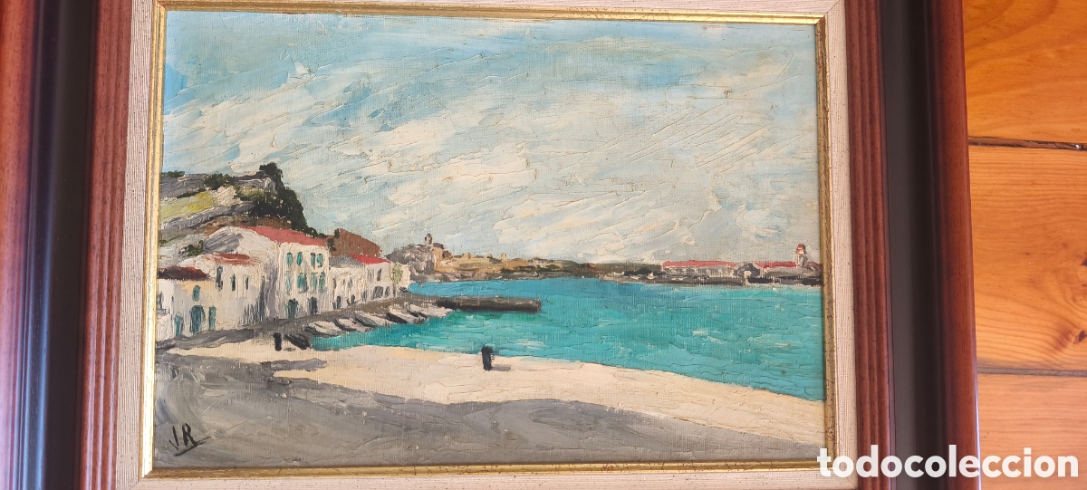 Arte: &Oacute;leo de Joan Rigol. Es una Marina. Est&aacute; en perfecto estado de conservaci&oacute;n, sin da&ntilde;os. S XIX-