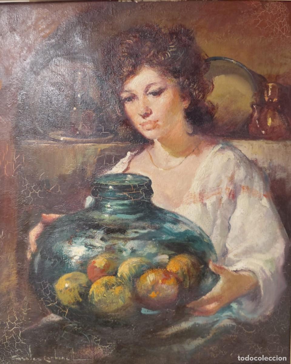 Arte: Rosendo Gonz&aacute;lez Carbonell (1910-1984). Vasija con manzanas (1978). &Oacute;leo sobre lienzo.