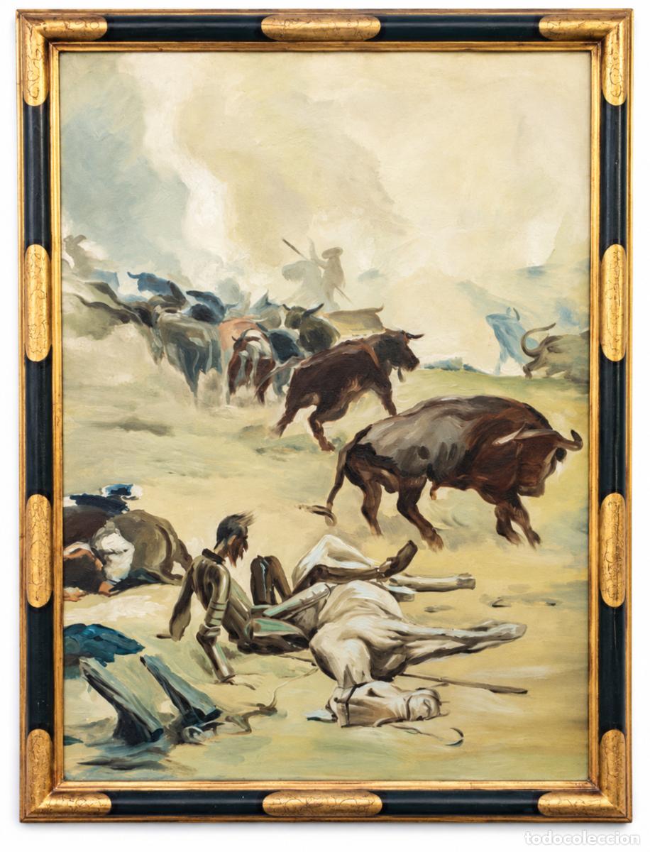 Art: OLEO TELA - DON QUIJOTE Y SANCHO PANZA - ESCENA QUIJOTESCA - ANONIMO - 1,12 X 78,5 CM