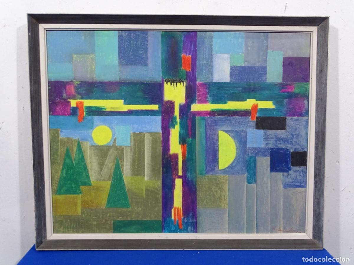 Kunst: T&Eacute;CNICA MIXTA SOBRE GABLEX FIRMA ILEGIBLE. CRISTO CRUCIFICADO. GRAN PERSONALIDAD.