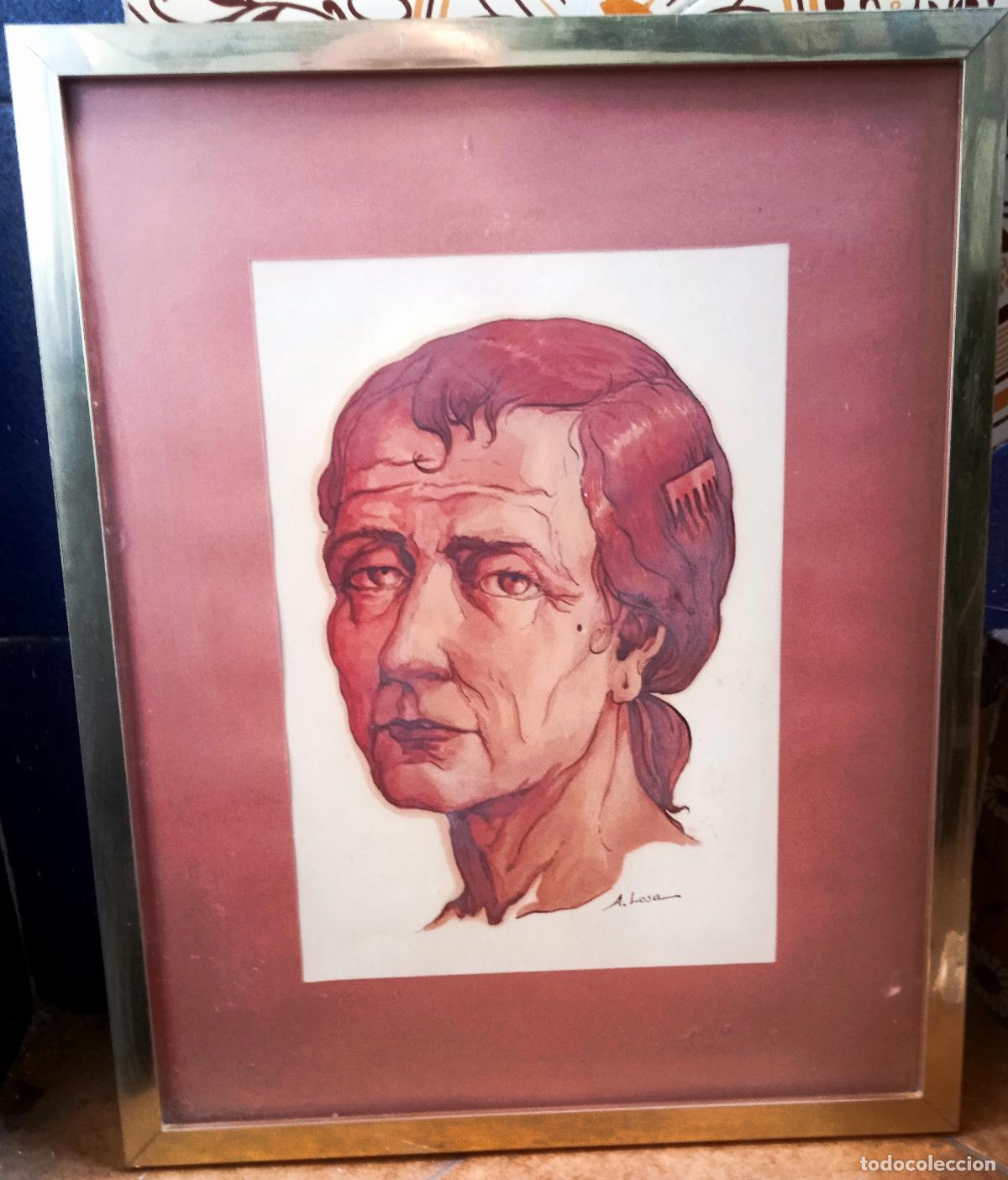 Arte: Antonio Losa de Le&oacute;n (Sevilla, 1928-1994): &rdquo;Retrato de mujer en rojo&rdquo;.