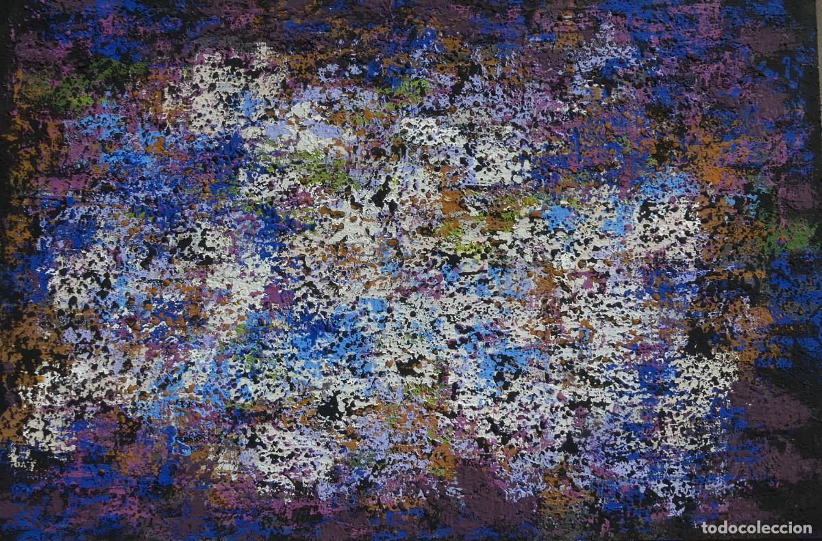 Arte: PINTURA ABSTRACTADE JOSE SANZ SALA REALIZADA SOBRE TABLERO CON MUY GRUESAS TEXTURAS( SOLO RECOGIDA )