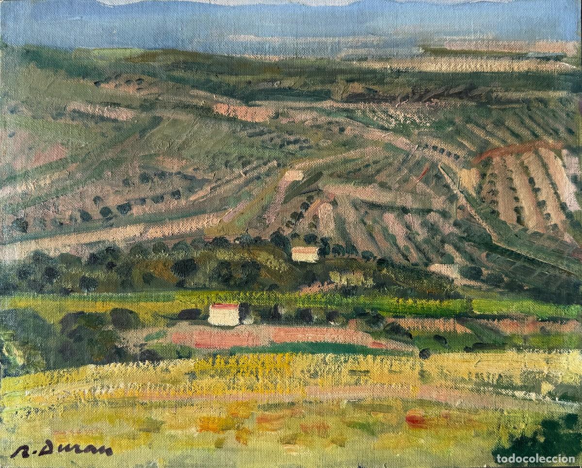 Arte: Rafael Duran Benet &ndash; Paisaje mediterr&aacute;neo &ndash; &Oacute;leo sobre cart&oacute;n entelado, a&ntilde;os 80