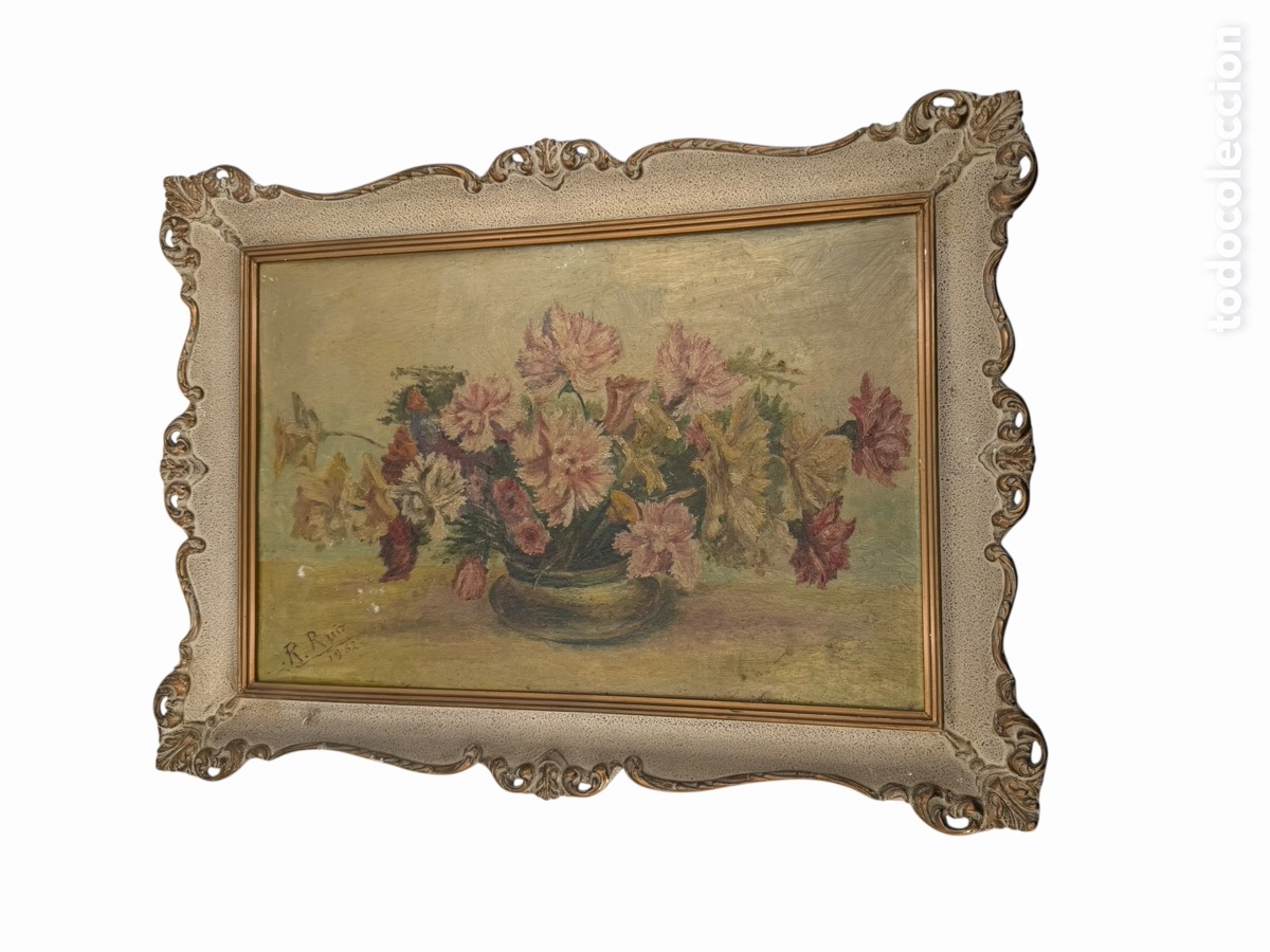 Arte: Antigua Pintura al &Oacute;leo Enmarcado