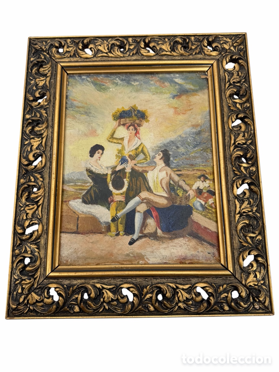Arte: Antigua Pintura Goyesca al &oacute;leo de principios de siglo XX