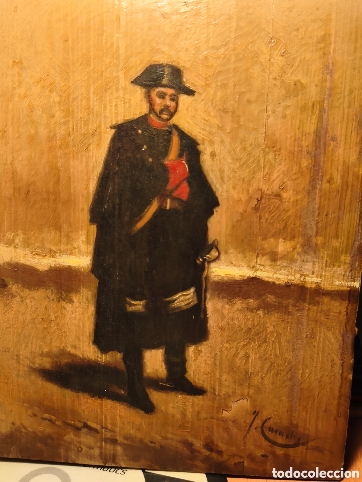 Arte: Retrato de Guardia Civil de Gala . Firma ap&oacute;crifa &rdquo;J.Cusachs&rdquo;