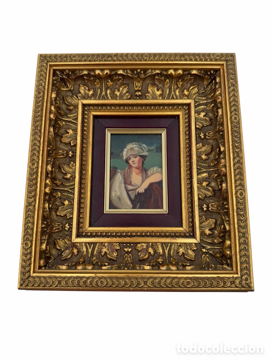 Arte: Pintura al &Oacute;leo Retrato Enmarcado