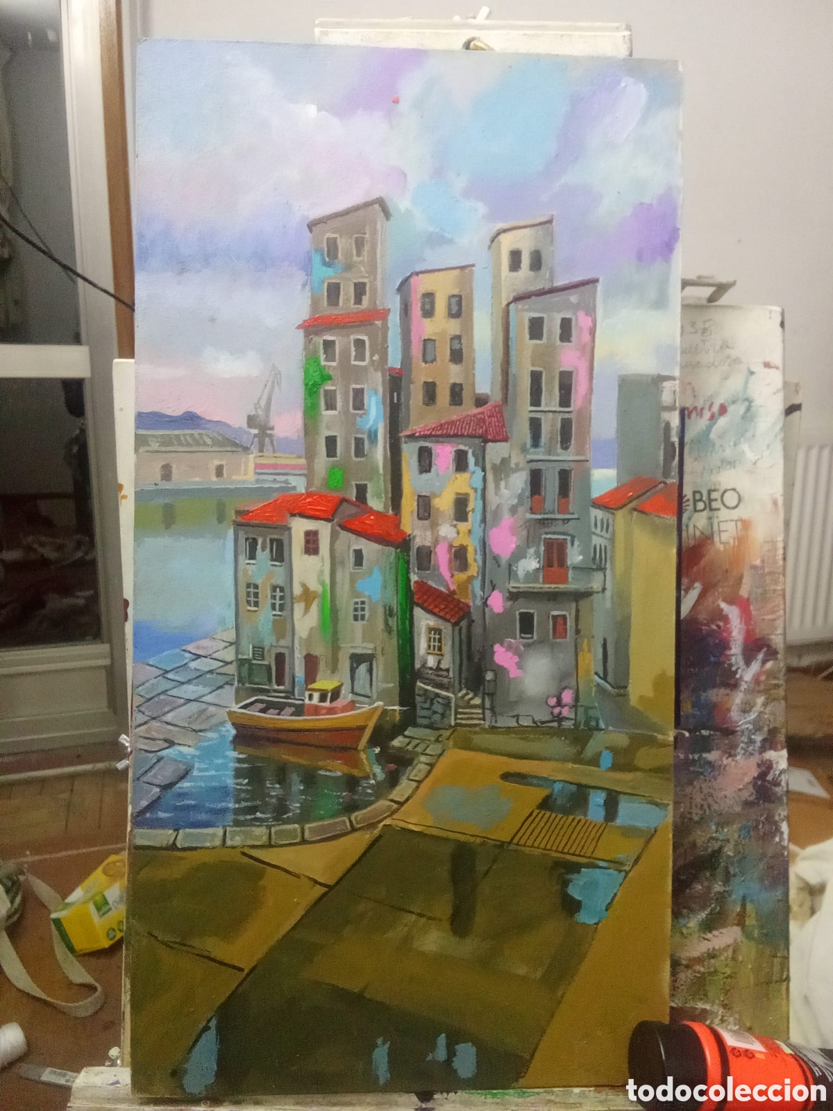 Arte: T&eacute;cnica mixta sobre lienzo Enrique V FERROL DECADENTE
