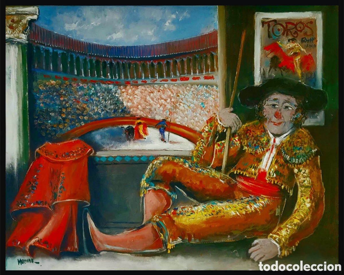 Arte: Morenno (Paco Moreno M&aacute;laga) preciosa pintura original torero, firmado.