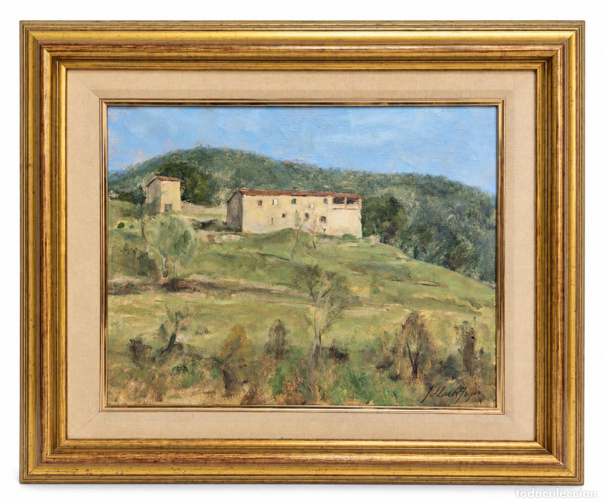 Arte: Paisaje Rural, Escuela de Olot - &Oacute;leo sobre Tela - J. Llagostera