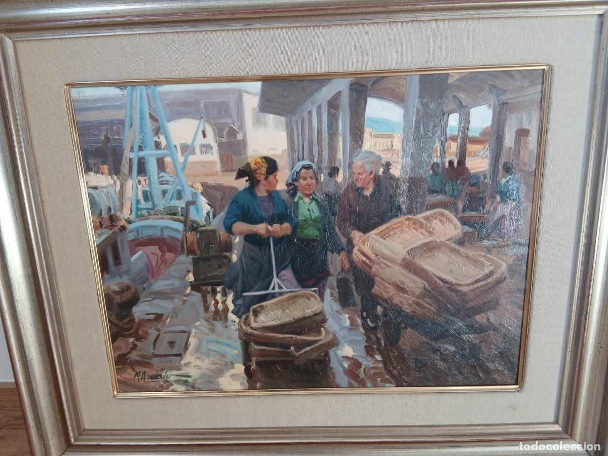 Arte: Pescadoras y remaileras en la lonja / puerto