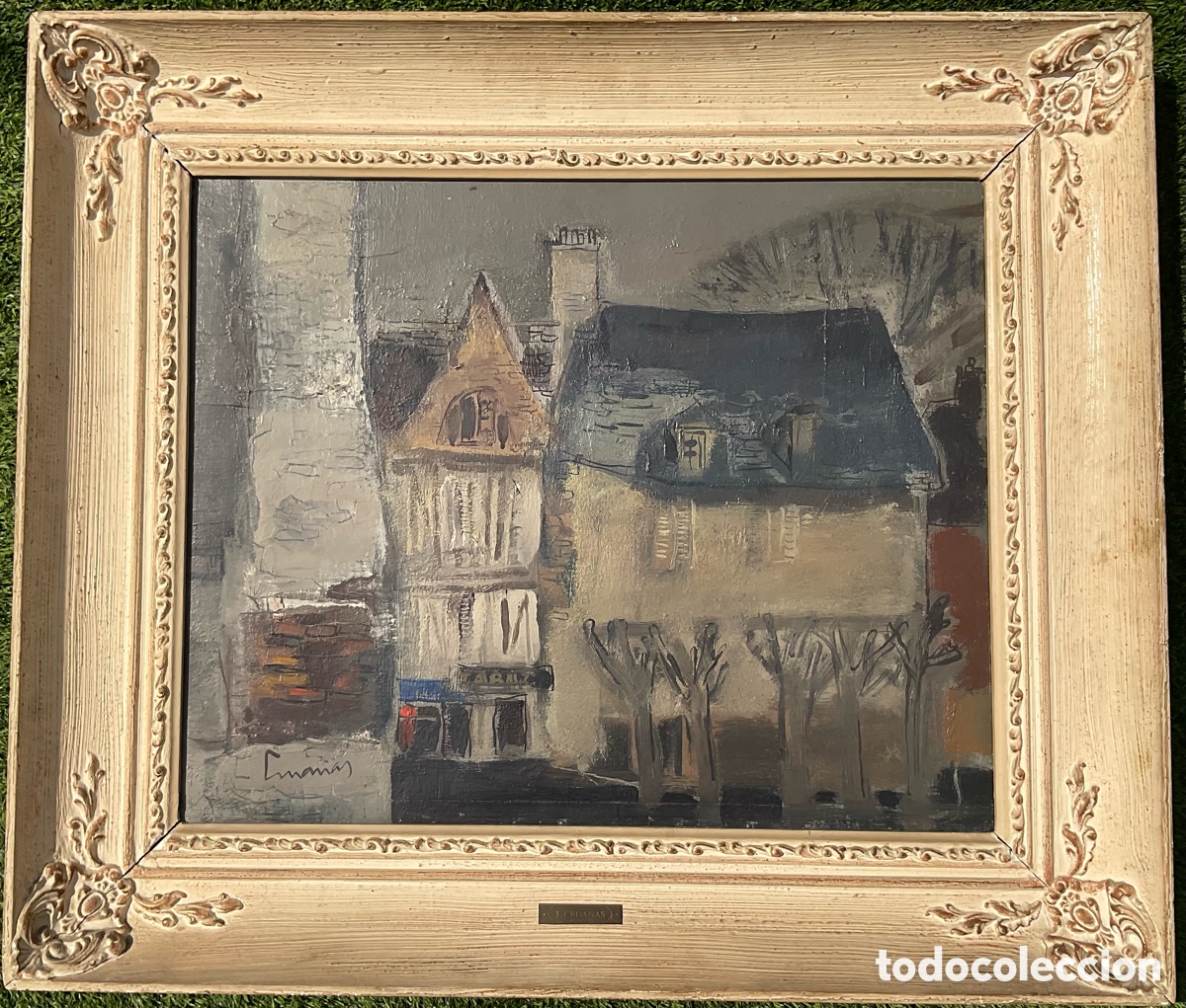 Arte: JOSEP CRUA&Ntilde;AS FAGES &ndash; AVINYONET DE PUIGVENT&Oacute;S &ndash; &Oacute;LEO SOBRE LIENZO &ndash; 1978 &ndash; 61 x 51 CM &ndash; FIRMADO