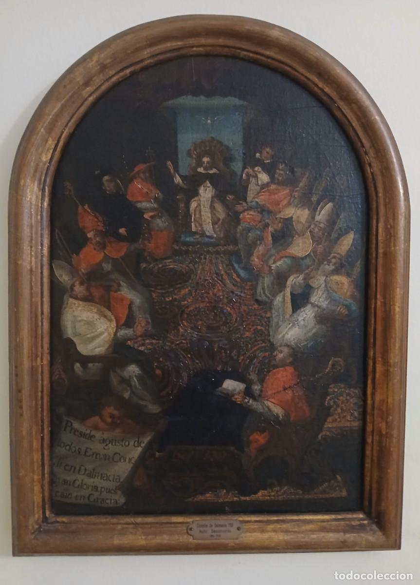 Arte: CONCILIO / &Oacute;LEO SOBRE LIENZO / S. XVIII - Foto 2