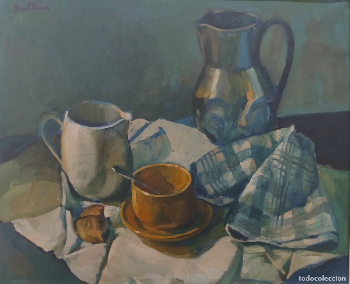 Arte: BODEG&Oacute;N AZUL / &Oacute;LEO SOBRE LIENZO