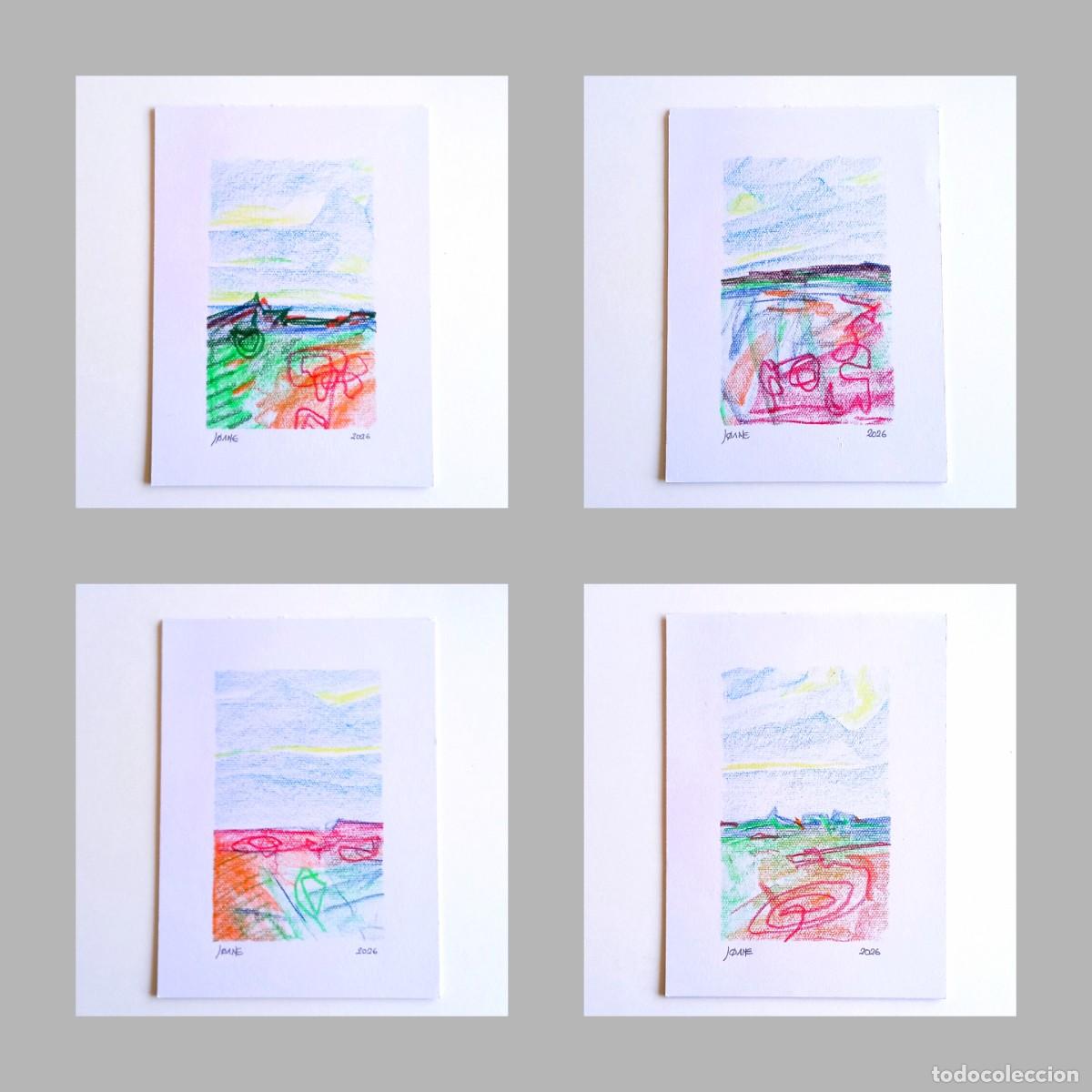 Arte: Serie original de A.J&Oslash;ANE, 4 obras,(Certificado Autor).Leer descripci&oacute;n, ver fotos