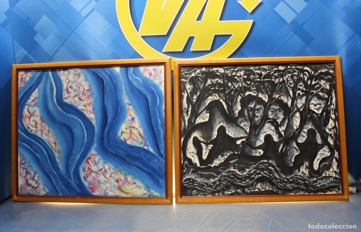 Arte: 34. &ldquo;Canicas&rdquo; y &ldquo;El Bosque&rdquo; Fl&aacute;mez. &Oacute;leos sobre tabla.