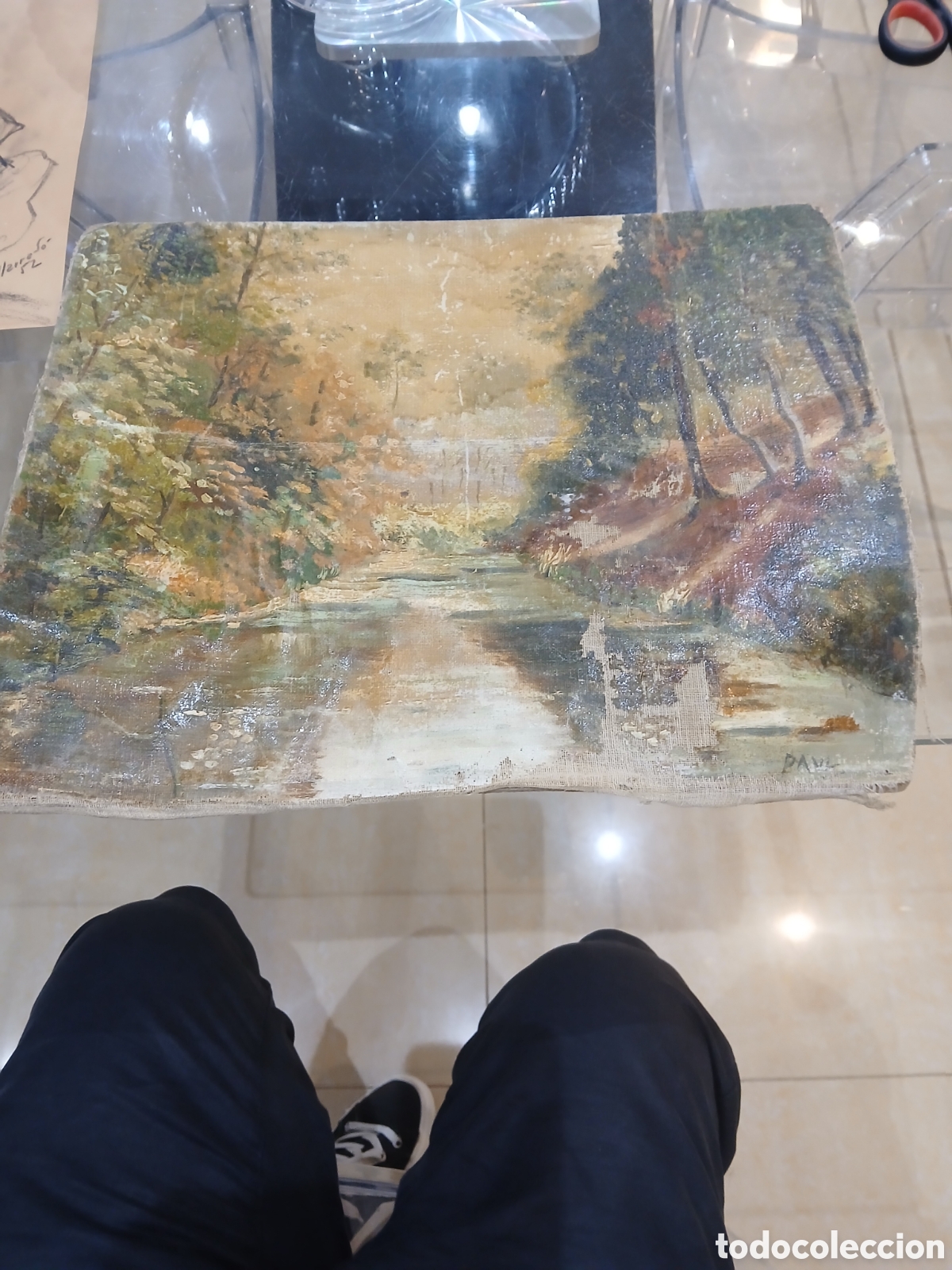 Arte: Cuadro para restaurar firmado