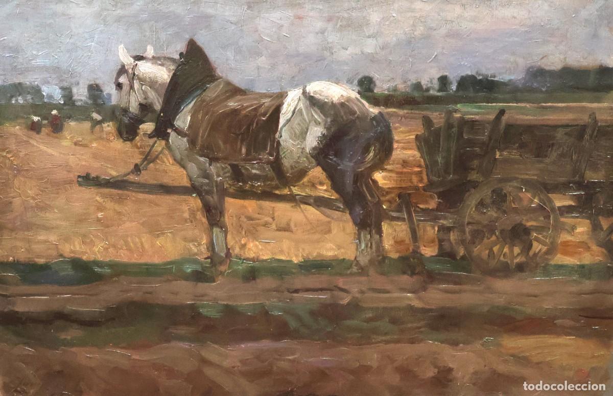 Arte: ESCUELA CENTRO-EUROPEA (PRINCIPIOS SIGLO XX) OLEO SOBRE TELA DE AUTOR DESCONOCIDO. ESCENA DE CAMPO