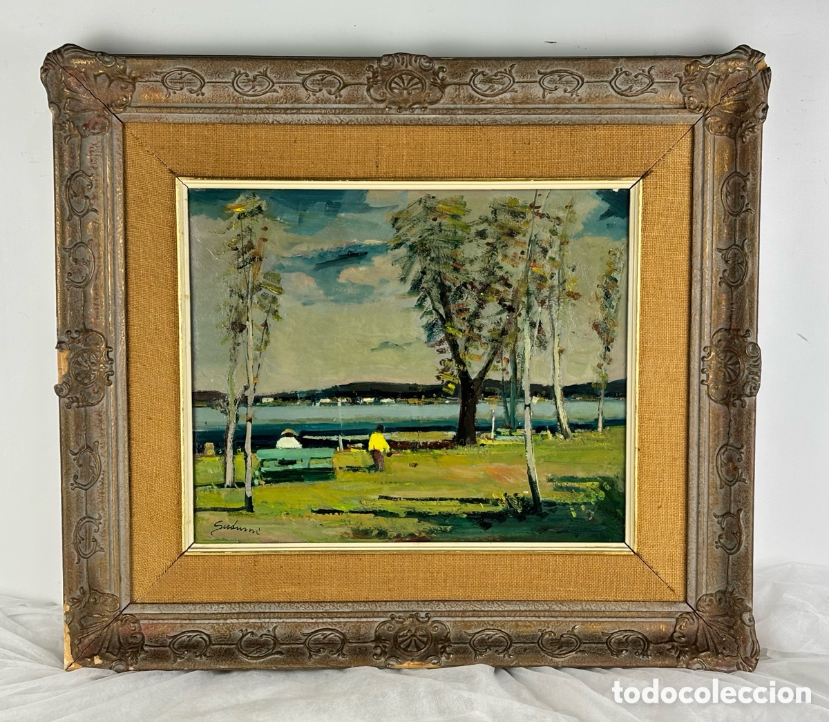 Kunst: ANTONI M&ordf; SADURNI (1927 - 2014) - OLEO SOBRE TELA - PAISAJE - 38 X 46 CM.