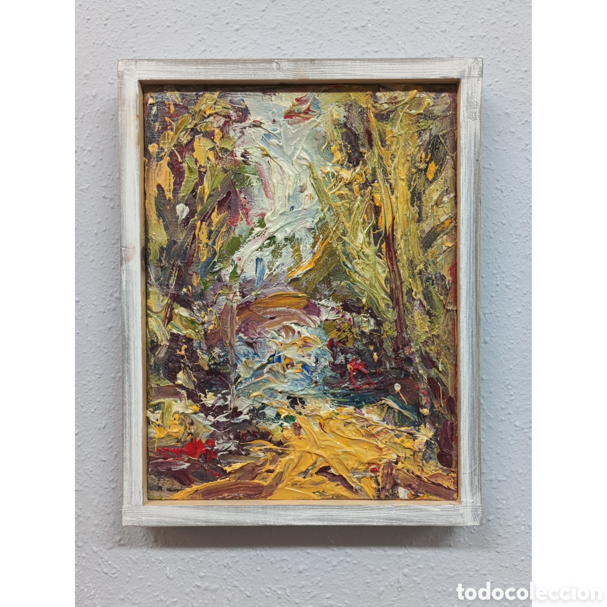 Kunst: Cuadro al &oacute;leo original.pintura mat&eacute;rica.paisaje expresionista impasto