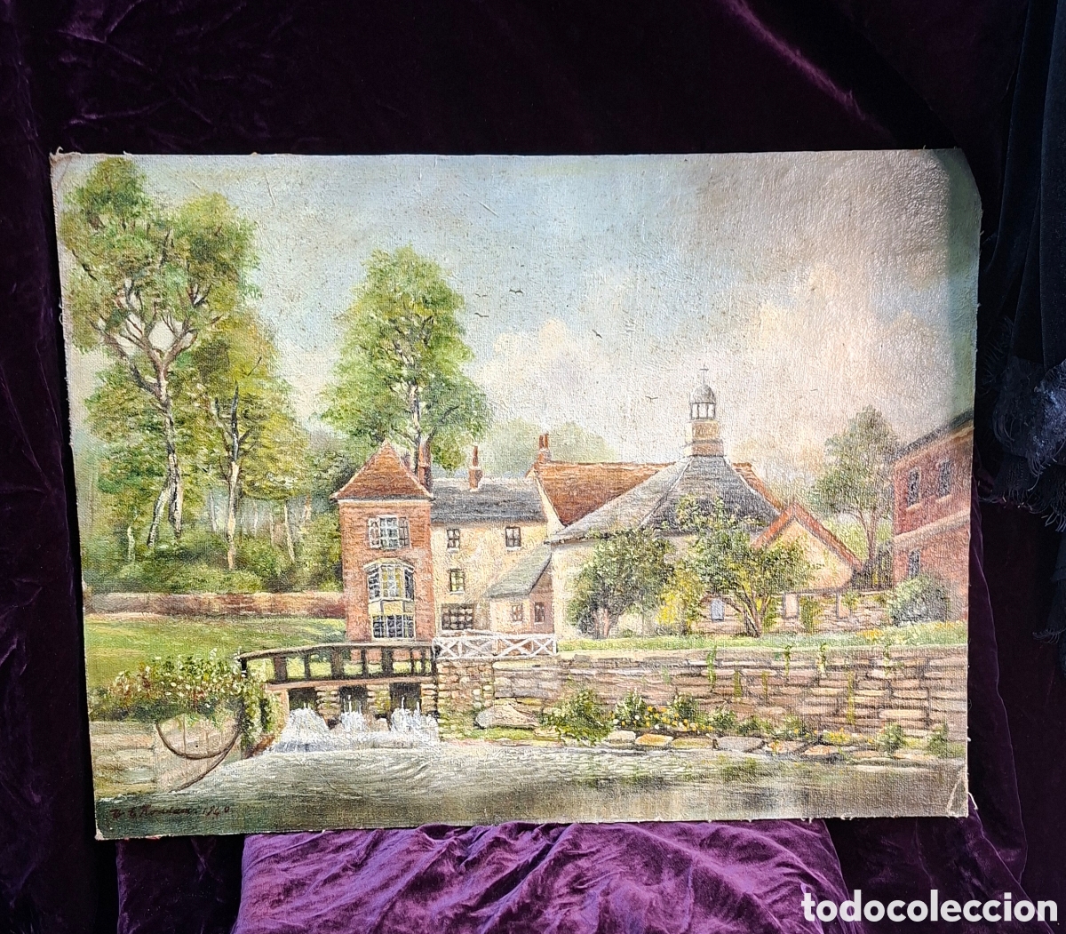 Arte: &Oacute;leo sobre tela rural A&ntilde;o 1940
