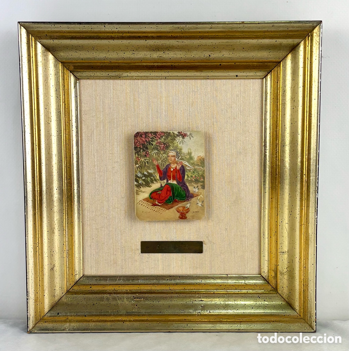 Arte: ESCENA ORIENTALISTA, MINIATURA PINTADA, FIRMADO TAPIR&Oacute;