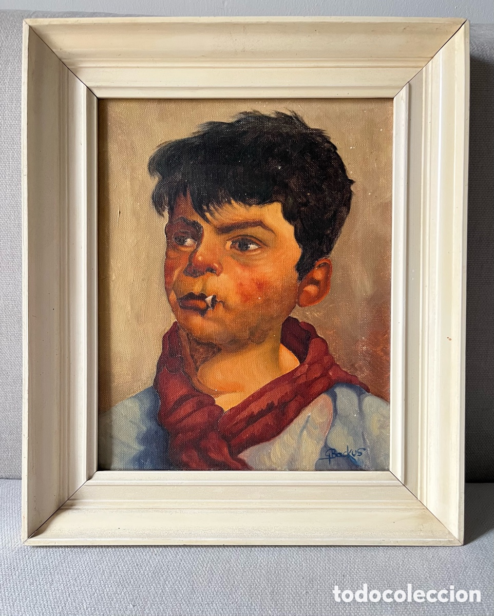 Arte: Cuadro &oacute;leo sobre lienzo - Firmado Backus - San Ferm&iacute;n?