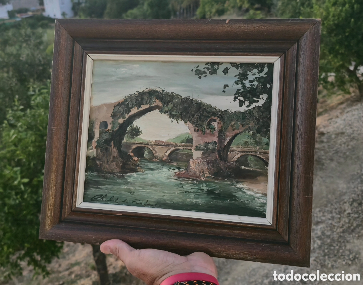 Arte: Antiguo oleo sobre lienzo
