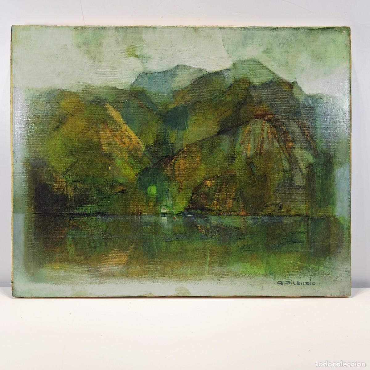 Arte: Dipinto olio su tela raffigurante un paesaggio lacustre - Artista Anna Silenzio