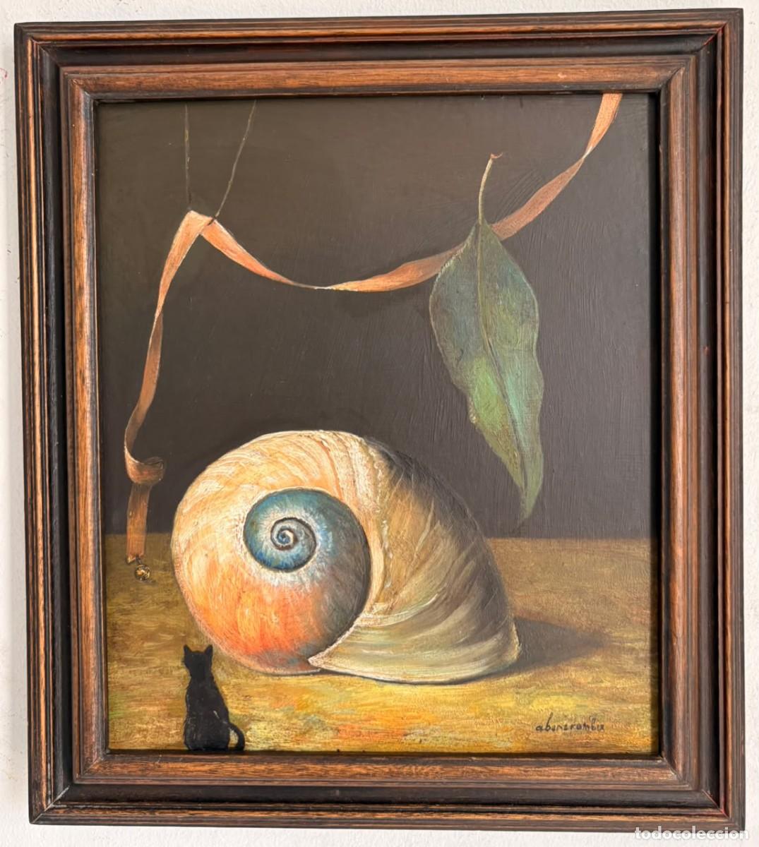 Arte: Hermosa pintura Getrude Abercrombie oleo sobre tabla con marco 16 x 14 inches