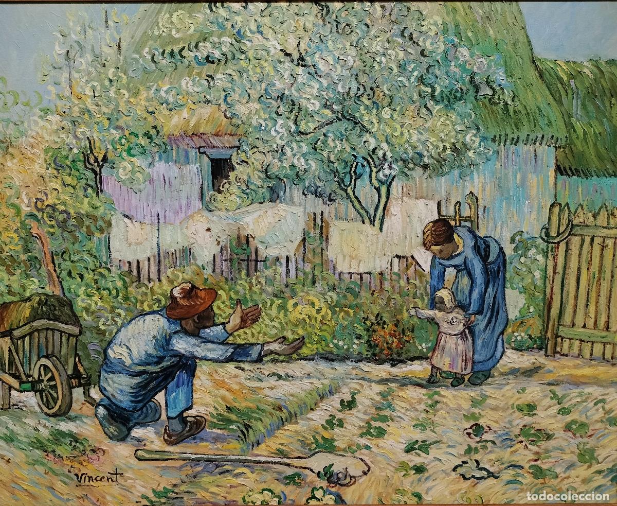 Arte: LOS PRIMEROS PASOS. A PARTIR DE VAN GOGH. LE MIROIR DES MA&Icirc;TRES. &Oacute;LEO SOBRE LIENZO. FRANCIA, XX.