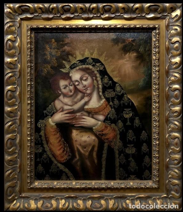 Arte: Escuela de Cusco (siglo XX) - Nuestra Se&ntilde;ora del Beso
