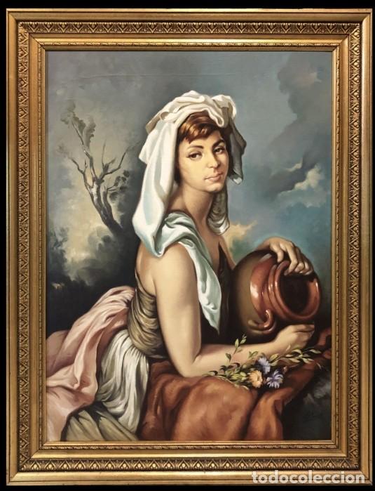 Arte: Escuela Espa&ntilde;ola (c. 1960) - La Virgen de la Fuente (al estilo de Francisco Ribera)