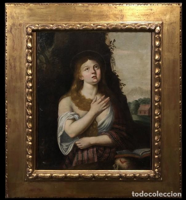 Arte: Escuela flamenca (c. 1640) - Magdalena penitente (Versi&oacute;n libre de la obra de Tiziano)