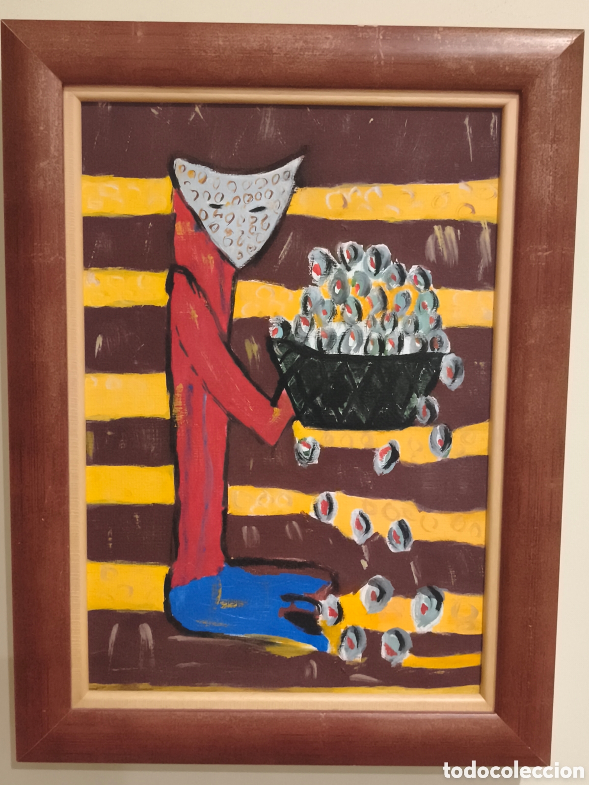Arte: MENCHU LAMAS (Vigo, 1954) - &rdquo;Abstracto&rdquo; (1985) - Iconograf&iacute;a original de &eacute;poca